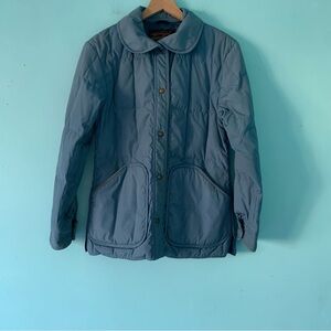 Eddie Bauer Vintage Goose Down Quilted Winter Outdoor Jacket Blue M USA Rare